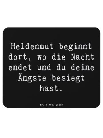 Mr. & Mrs. Panda Mousepad Spruch Ängste vor Monstern besiegen mi... in Schwarz
