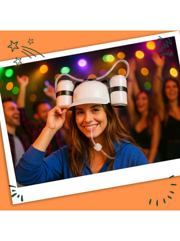 relaxdays 4 x Trinkhelm in Weiß