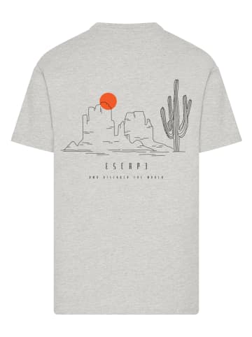 F4NT4STIC T-Shirt Escape Discover the World Savannah in grau meliert