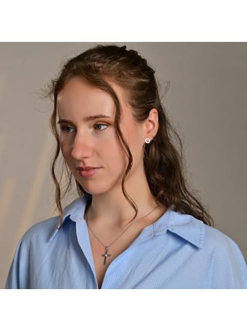 Adeliás Damen Ohrringe – Ohrstecker aus Edelstahl in silber