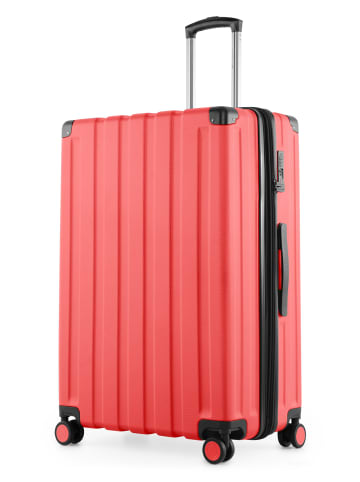 Hauptstadtkoffer Q-Damm - Großer Koffer Hartschalenkoffer XXL Trolley, in Korall