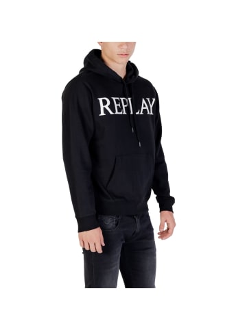 Replay Schwarz Baumwolle Hoodie