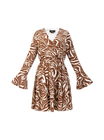 faina Kleid  - Zebraprint in Braun Weiss