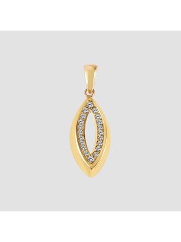 Adeliás Damen Anhänger aus 375 Gold mit Zirkonia in gold