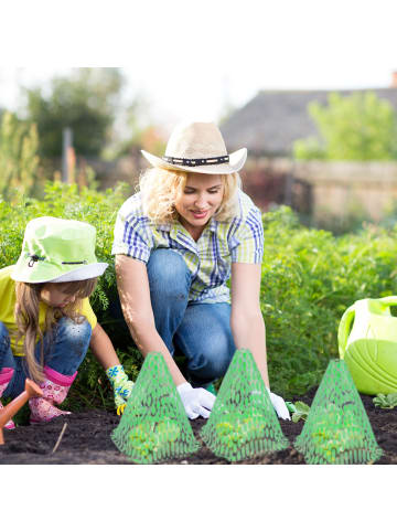 relaxdays 20 x Pflanzenhut in Grün/ Transparent - (B)19 x (H)22 x (T)19 cm