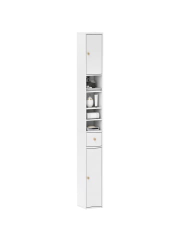 HOMCOM Badezimmerschrank in Weiß 20L x 20B x 178H cm
