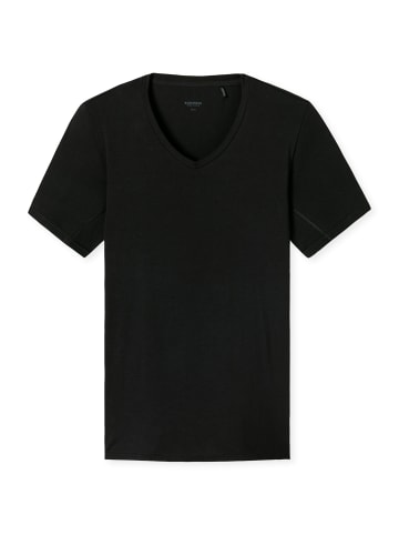 Schiesser T-Shirt Premium Cotton in Schwarz