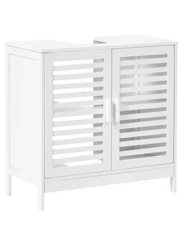 Beliani Badezimmerschrank MISSOULA in Weiß - (W) 60 x (H) 60 x (L) 30 cm