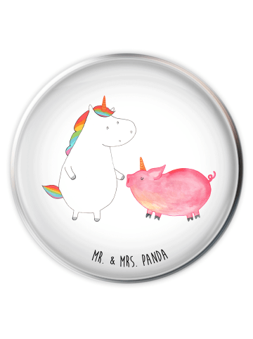 Mr. & Mrs. Panda Waschbecken Ablaufstopfen Einhorn Schwein ohne ... in Weiß