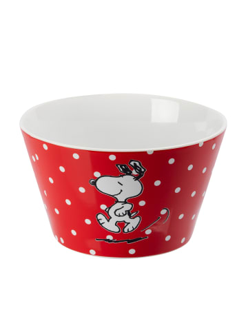 Snoopy The Peanuts Schüssel Snoopy - mit Punkten Porzellan 500ml in rot