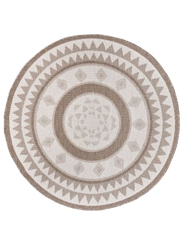 NORTHRUGS In- & Outdoor Wendeteppich Jamaica Beige Creme rund