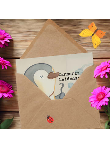 Mr. & Mrs. Panda Klappkarte Zahnarzt Leidenschaft Design mit Spruch in Weiß