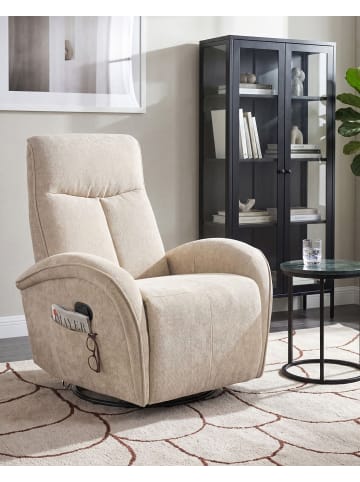 Beliani Fernsehsessel DANAE in Beige/Schwarz - (W) 90 x (H) 105 x (L) 90 cm