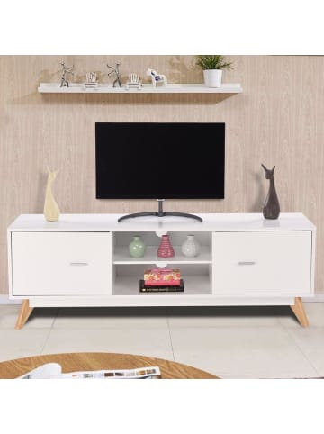 COSTWAY TV-Schrank 140cm in Weiß