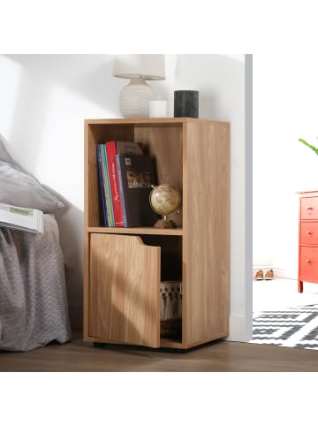 CALICOSY 2er-Set Tisch MODU in Helles Holz - (W) 30.7 x (H) 61.6 x (L) 29 cm