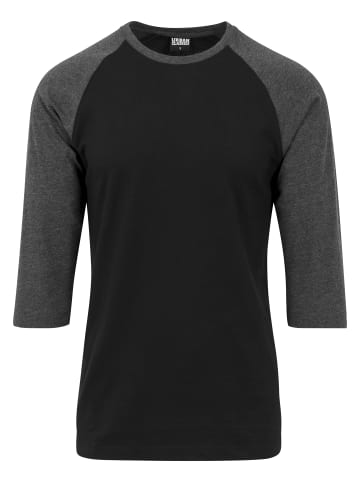 Urban Classics Urban Classics Herren Contrast 3/4 Sleeve Raglan Tee in blk/cha