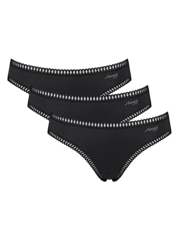 Sloggi Slip 3er Pack in Schwarz