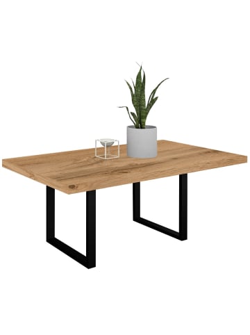 58 aufm Kessel ESSTISCH Elgin 3 210x80x100 Metall+Holzwerkstoff Schwarz/Wotan Eiche