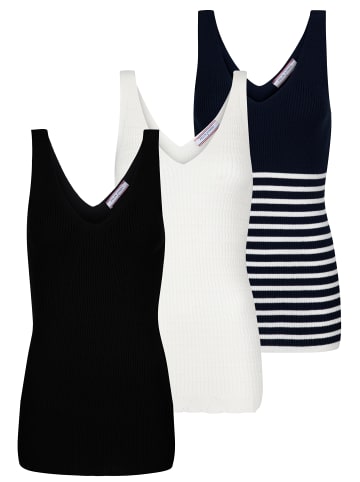 Felix Hardy Tops in Schwarz-Ecru-Navy