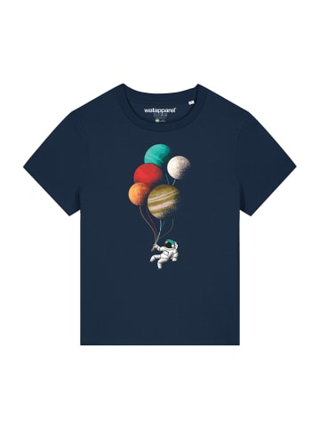 wat? Apparel T-Shirt Balloon Spaceman in Dunkelblau