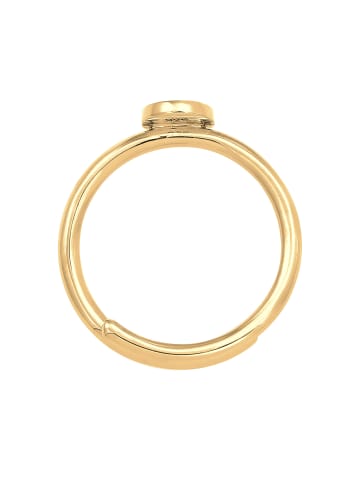 Elli Ring 925 Sterling Silber Buchstabe, Buchstabe - N, Plättchen in Gold