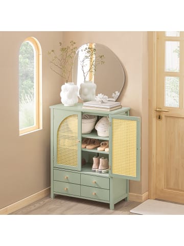 SoBuy Schuhschrank in Grün - (B)70 x (H)90 x (T)34cm