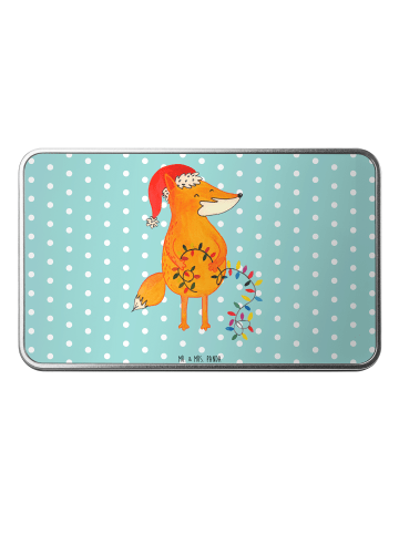 Mr. & Mrs. Panda Dose Fuchs Weihnachten ohne Spruch in Türkis Pastell