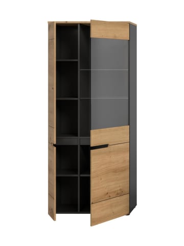 ebuy24 Vitrinenschrank Canu Eiche 190 x 37 cm