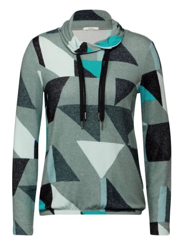 Cecil Langarmshirt in glaced green melange
