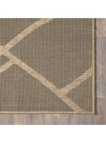 KADIMA DESIGN Läufer Berber Geometrisch flachgewebt pflegeleicht Wohnzimmer Flur in Schwarz