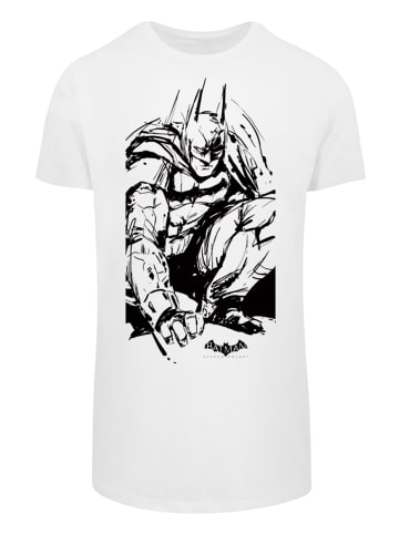 F4NT4STIC Long Cut T-Shirt DC Comics Batman Arkham Knight Sketch in weiß