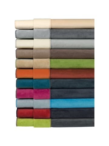 Erwin Müller Baumwollmischung Wohndecke Matera in dunkelgrau/petrol