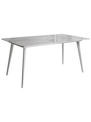 Beliani Esszimmertisch RODALLO in Weiß - (W) 90 x (H) 75 x (L) 160 cm