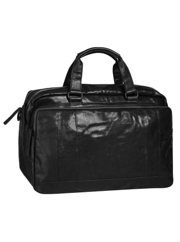SPIKES & SPARROW Reisetasche echt Leder in schwarz