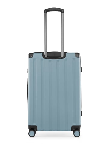 Hauptstadtkoffer Q-Damm - Mittelgroßer Reisekoffer Hartschale Trolley, TSA, in Pool blau
