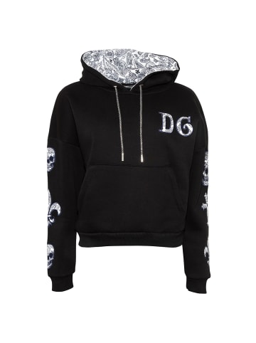 Roberto Geissini Patch Hoodie Davina Schwarz