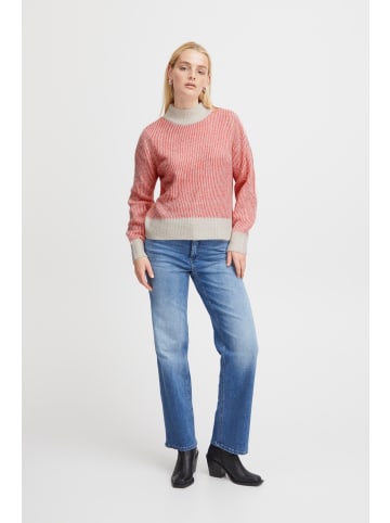 ICHI Strickpullover langarm IHKAMARA Loose fit in Calypso Coral