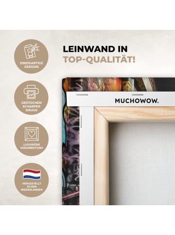MuchoWow Leinwand bilder Bunte Treppe (BxH)