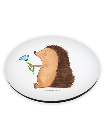 Mr. & Mrs. Panda Magnet für Kühlschrank Igel Blumen ohne Spruch in Weiß