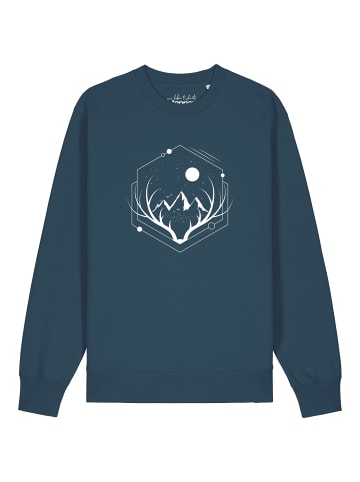 wat? Apparel Sweatshirt Wanderlust at night in Petrol