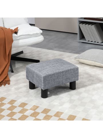HOMCOM Fußhocker-L40 x B30 x H24 cm-Grau