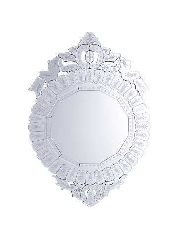 Beliani Dekospiegel CRAON in Silber - (W) 67 x (H) 100 x (L) 2 cm