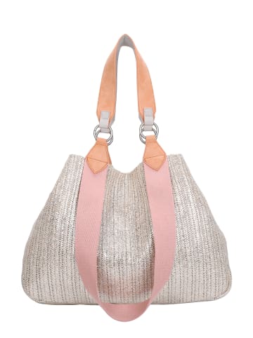Fritzi aus Preußen Shopper Izzy Medium Limited Painted Straw in Silver Nature