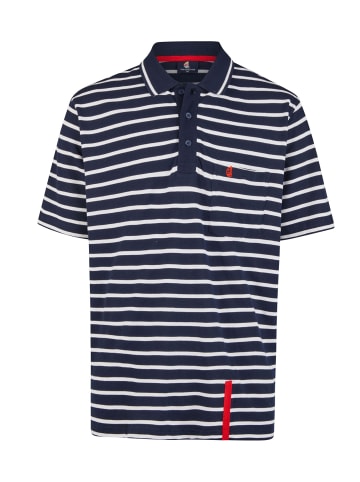 Wind Sportswear Kurzarm Poloshirt in navy-weiß