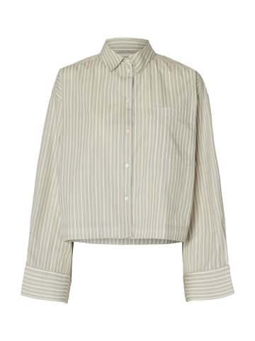 SELECTED FEMME Cropped Boxy Shirt in Pure Cashmere/Bright White