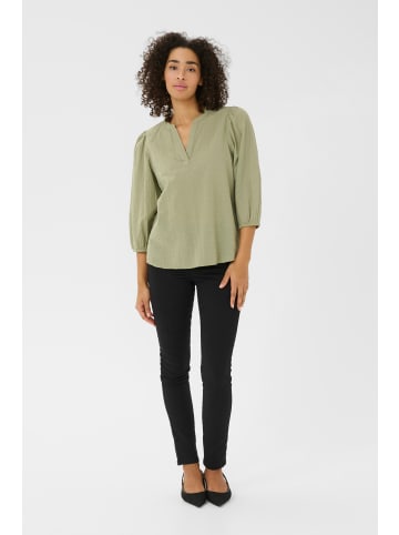 Kaffe Langarm-Bluse KAjollia in Oil Green
