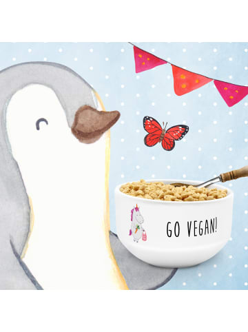 Mr. & Mrs. Panda Suppenschüssel Einhorn Vegan mit Spruch in Weiß