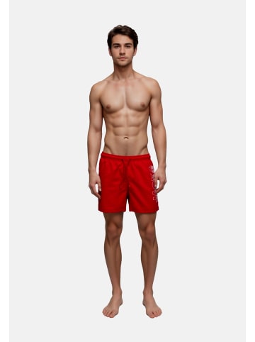 Jack & Jones Bade-Shorts 'Maui Wave Logo' in rot