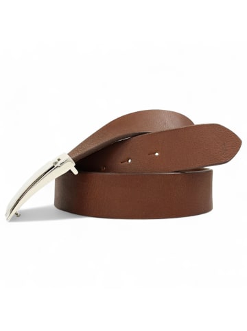 FRONHOFER Ledergürtel Silber in Braun