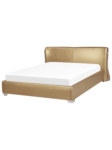 Beliani Doppelbett PARIS in Gold/Silber - (W) 195 x (H) 83 x (L) 228 cm